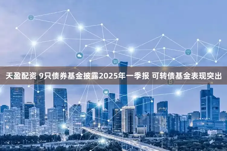 天盈配资 9只债券基金披露2025年一季报 可转债基金表现突出